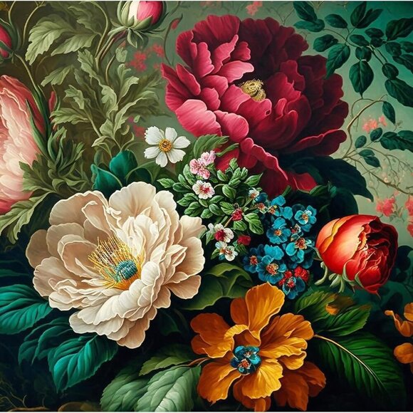 Other - Flower Paint by Numbers Kit for Adults Canvas-Flower Adult Paint by Numbers for